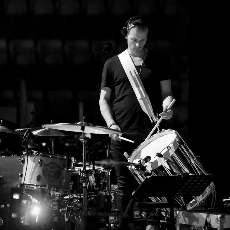 Phil Paris playing drum